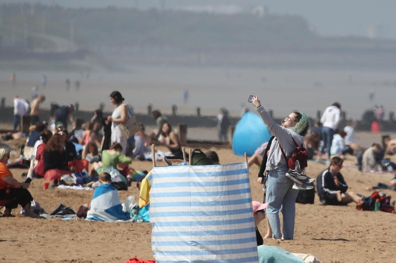 While not quite as hot in Edinburgh, plenty of people still flocked to the seaside