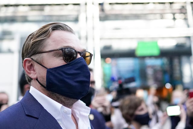 Leonardo DiCaprio attends on day three of COP26.