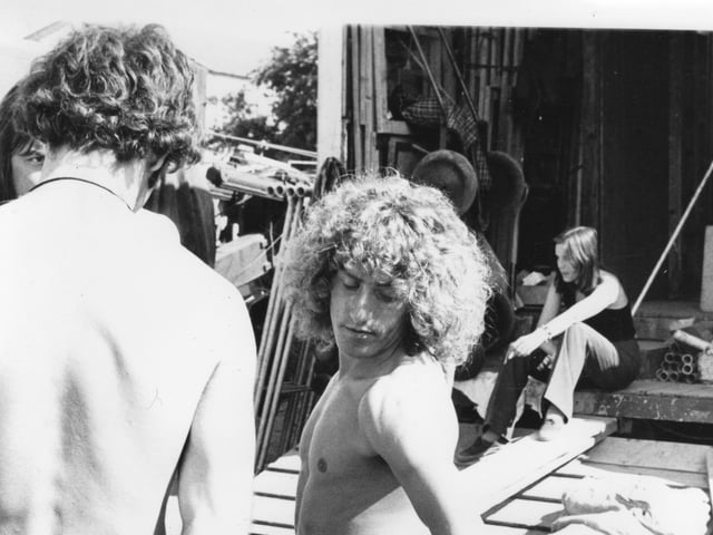Roger Daltrey poses during the filming of Tommy at South Parade Pier
