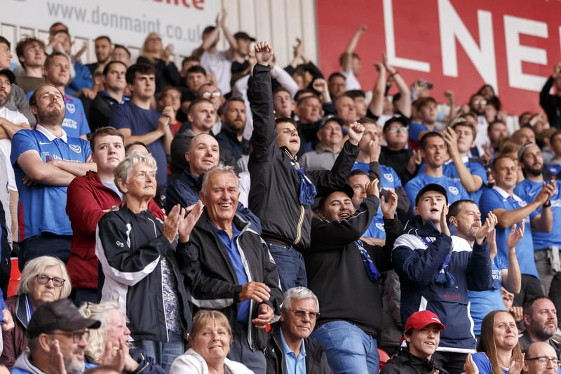 These supporters are clearly enjoying their day out following the Blues.  Picture: Daniel Chesterton/phcimages.com