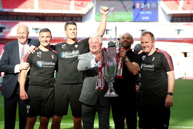 Rotherham last celebrated promotion to the Championship only two years ago.