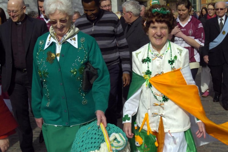 Beautiful costumes on the St Patrick's Day Parade that took place in Sheffield city centre in March 2010
