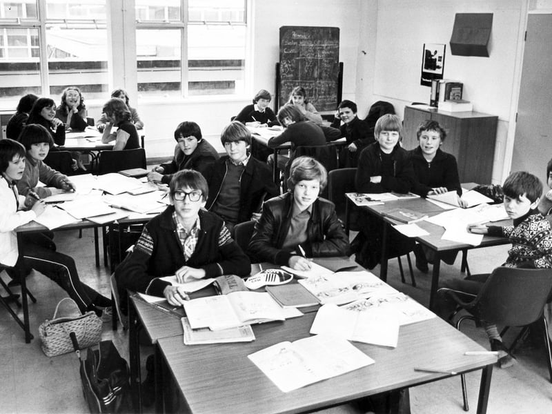 Pupils at Yewlands School, Sheffield, in 1981