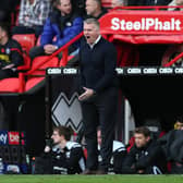Norwich City manager Dean Smith on the touchline against Sheffield United: Barrington Coombs/PA Wire.