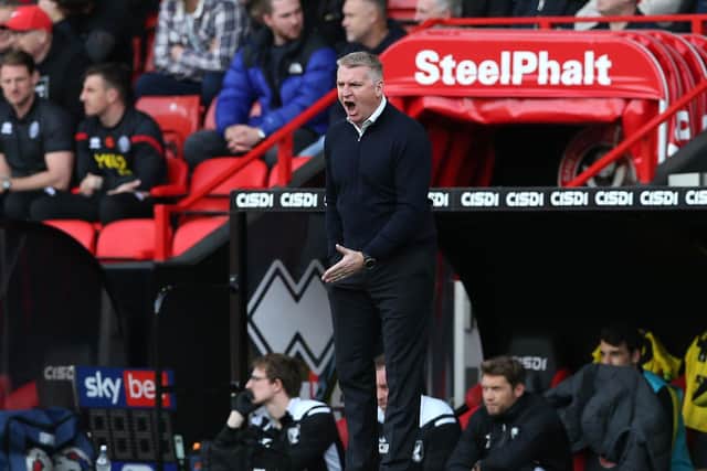 Norwich City manager Dean Smith on the touchline against Sheffield United: Barrington Coombs/PA Wire.