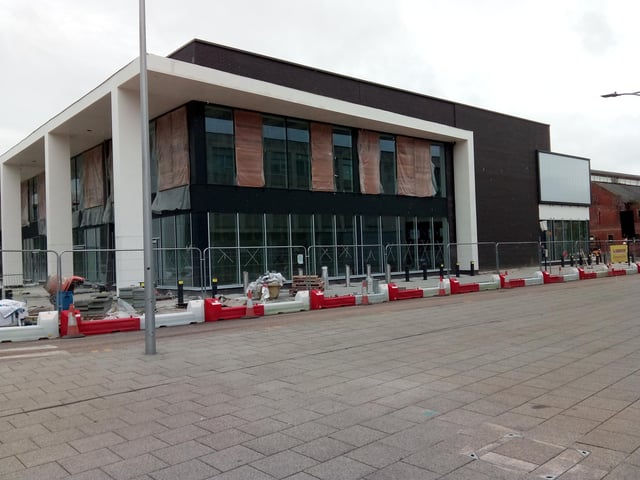 The new cinema compex under construction, taking shape at Waterdale, Doncaster. These will be restaurants