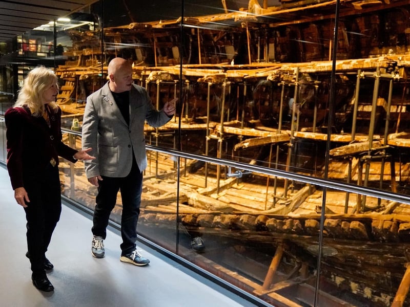Portsmouth's museums are so top-notch that they can even attract TV royalty like Ross Kemp, pictured here at the Mary Rose museum with Dr Alex Hildred.
