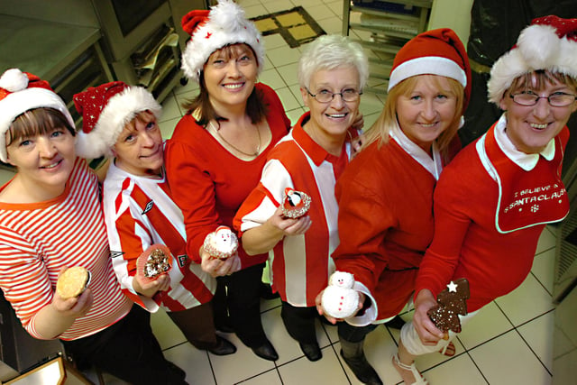 These Greggs staff from Pallion were planning to take part in the Grace House Santa Saunter 11 years ago. Remember this?
