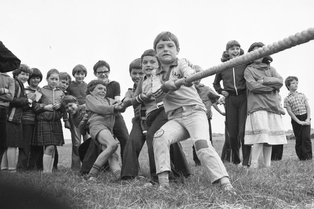 Sunderland Police organised a series of play scheme throughout the borough in 1979. The Apollo Six, pictured, tries to outdo the Wilson's Warriors in a tug of war contest at the police play scheme at Monkwearmouth School.
