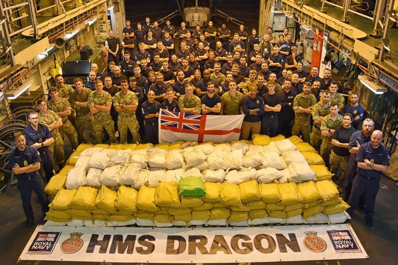 HMS Dragon seizes £75m of narcotics, in largest ever Gulf drugs bust in 2018