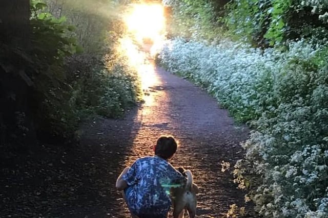 Caroline Ayres says: "This is my favourite photo I’ve taken. “Light at the end of the tunnel”. My little boy and our dog Woody, on an evening walk in our local area in Mosborough. The light was so enchanting and we were captivated by it. The image just captures a special feeling of hope and peace for me."