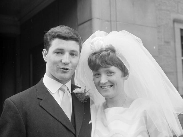 James Cassie and Janette McTavish at their wedding in Colinton Parish Church in July 1965.