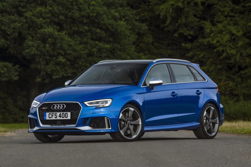 Taking the concept of the hot hatch to new levels, the RS3 is Audi’s baby performance model but still a ferocious thing. With a 2.5-litre turbocharged five-cylinder, different generations are good for between 335 and 400bhp, mated to Audi’s famous quattro four-wheel-drive system in a practical family car.