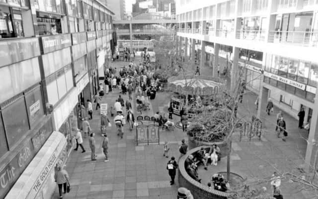 Castle Market precinct in Sheffield city centre in October 1995.