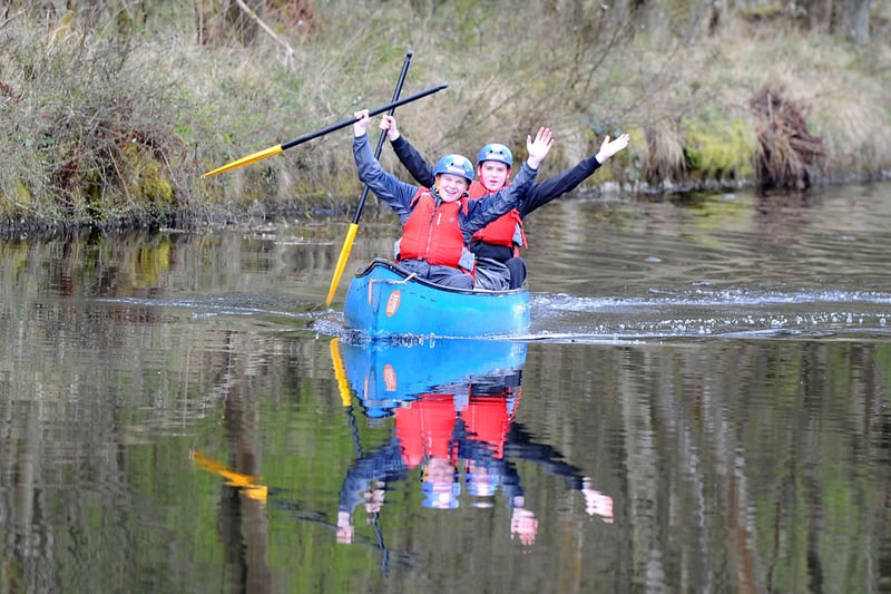 We did it! Young volunteers successfully paddled on the canal during the clean up operation