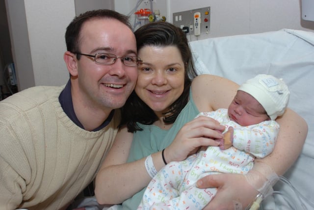 Mike and Deborah Stokes, of Oughtibridge, with Thomas Fred, born weighing 7lb 3oz at 5.17am on December 25, 2007, at the Jessop Wing in Sheffield