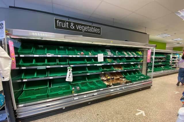 Some of the shelves in the Co-op in Crookes looked bare earlier this week