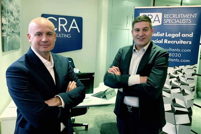 Philippe Nourry, left, with Robert Addy at CRA Consulting.