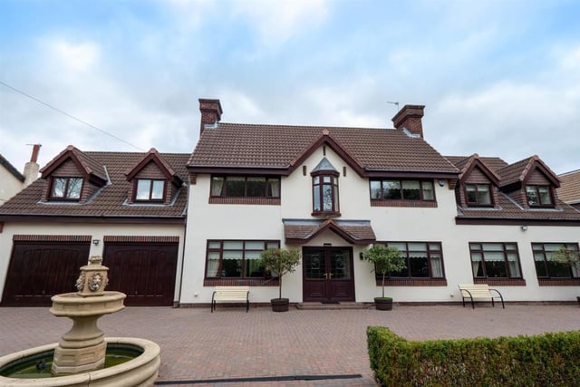 This beautiful five-bed detached house is located on Whitburn Road in Sunderland. The property is on the market for £1,250,000 with Michael Hodgson.