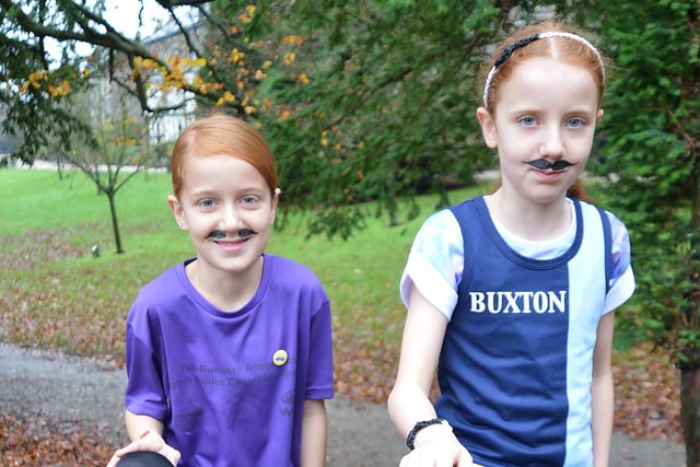 Heather and Lauren Wilshaw get into the spirit of things during a previous Buxton Athletic Club Movember Race event.