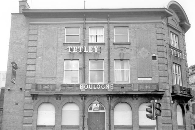 The Bolougne pub, on Waingate, at the junction with Castlegate, in Sheffield city centre, after a fire in January 1985. The pub, which opened in the 1790s, was previously known as the Bull and Mouth, Tap and Spile, and Tap and Barrel.