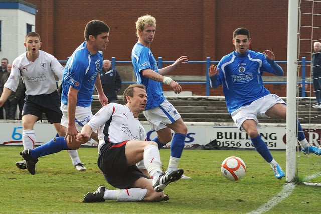 Mark Campbell missed out on this occasion but added the second goal in this March 2011 win.