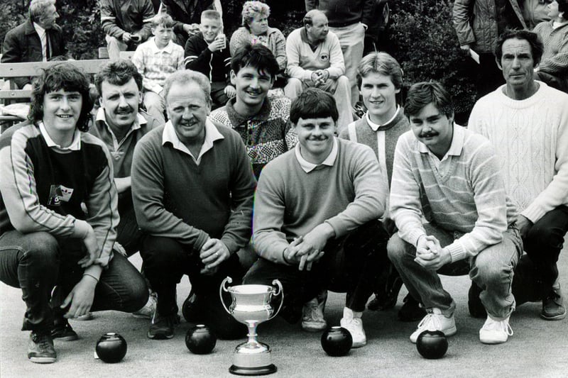 Winners of the bowls final at Hillsborough Park, Sheffield, August 8 1987