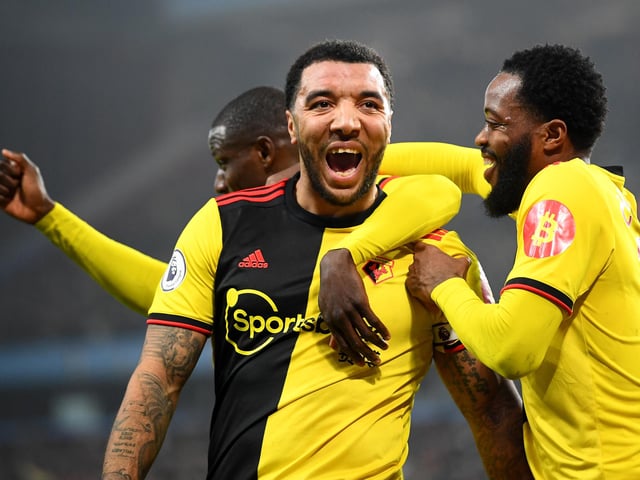 Total shots at goal: 175. Total goals: 27. Highest proportion of team goals: Troy Deeney (15.4%).