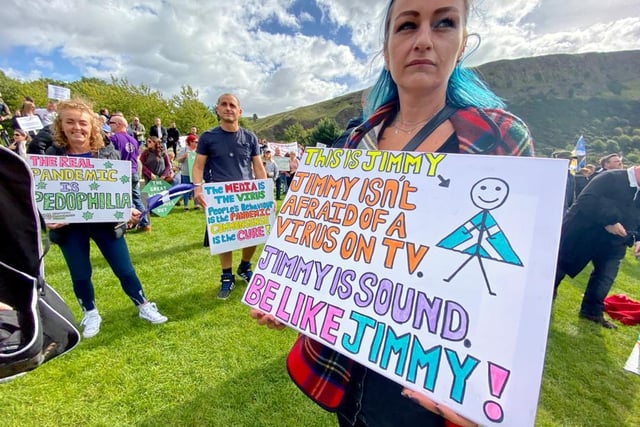 Saving Scotland, a “grassroots health movement” organised the event which is aimed at protesting mandatory face covering rule and putting an end to Covid-related restrictions. According to members, lockdown has caused more harm than the virus itself.