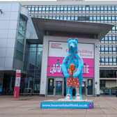 Pete Mckee's 'Thank You Sheffield Children's Hospital' Bear raised £30,000. The statue was sponsored by Sheffield Hallam University.