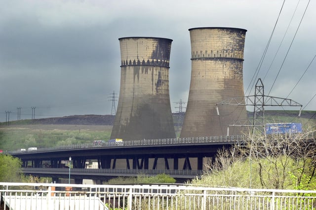The 250 ft tall towers were demolished in August 2008. They had been famous nationally as they were so close the the M1