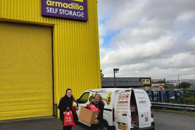 Armadillo Storage provides complimentary storage space for YAA’s South Yorkshire fundraising team.