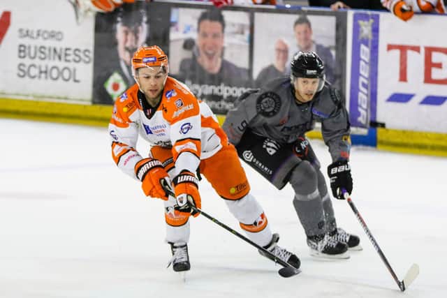 Ben O'Connor playing for Sheffield Steelers last season.
