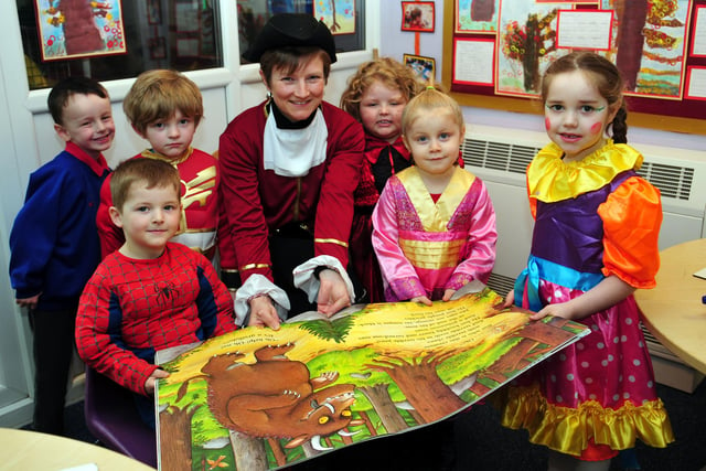 A giant book to enjoy in this 2014 scene at Stranton Primary School where reception class teacher Andrea Windram joined children for a day of reading.