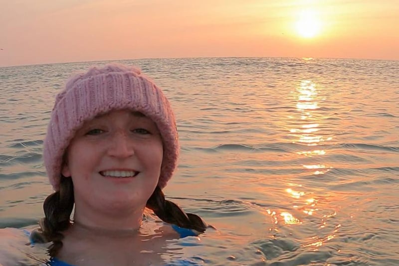 Beth Thompson shared this photo of her swimming at sunrise at Trow Rocks and said: "I have been swimming since February 2021 and the best thing for me has been the friendships I have made."