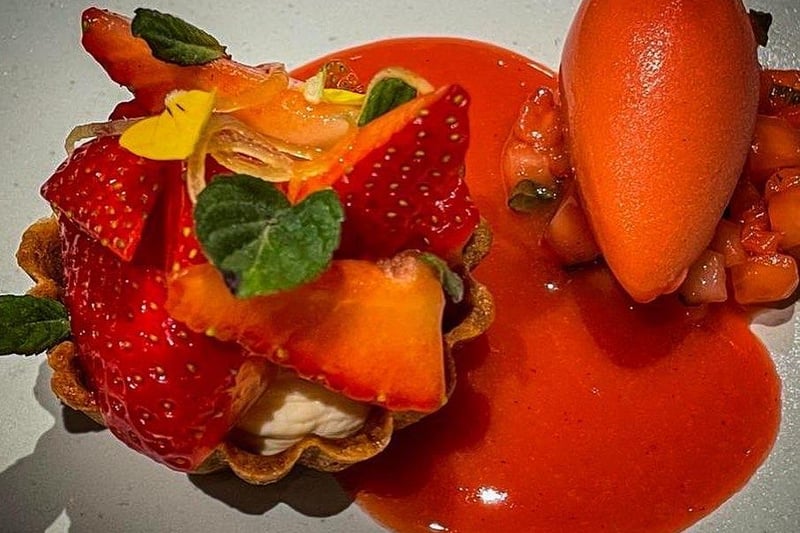 Luke McBratney (Instagram @clapshos.edinburgh) bagged a table at The Kitchin, where he had, among other things, this Blacketyside strawberry tart with clotted cream, wild mint and strawberry sorbet. "It was weird at first and there was a definite sense that we were doing something we should be doing. But once we were at our table, and had our masks off, and were sipping our non alcoholic drinks (including a CosNopolitan) it very quickly felt as relaxed and normal as ever. 
www.thekitchin.com