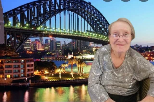 Jean Cooper, aged 90, dreams of a trip to Sydney, Australia