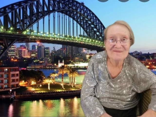 Jean Cooper, aged 90, dreams of a trip to Sydney, Australia
