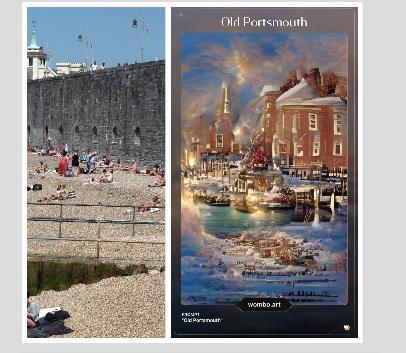 Looking like a true winter wonderland is Old Portsmouth. Picture: WOBO Dream AI