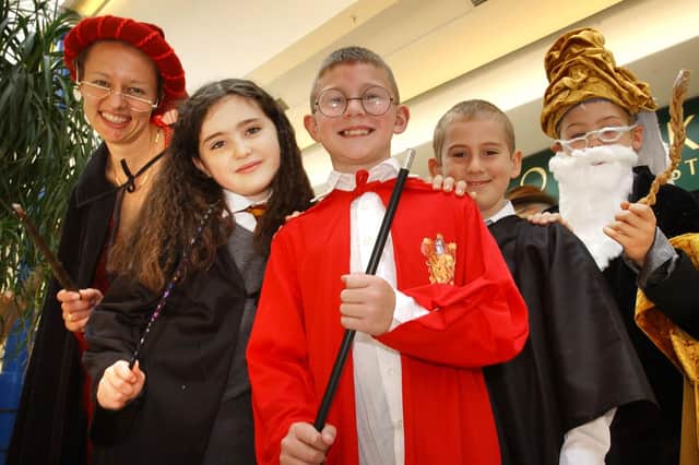 What a wizard scene as class teacher Fiona Fraser dresses as Professor McGonagall on a 2003 visit to Ottakers bookshop in The Bridges. Were you pictured with her?