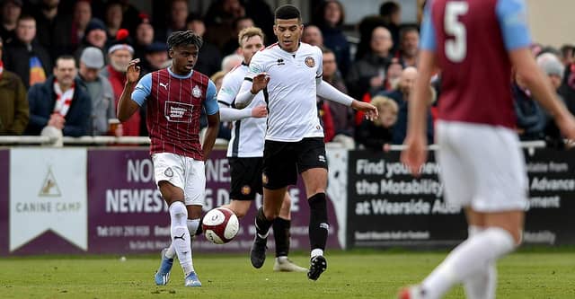 Sunderland loanee Bali Mumba in action for South Shields.