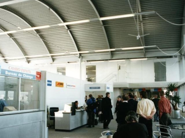 The departure lounge at Sheffield City Airport