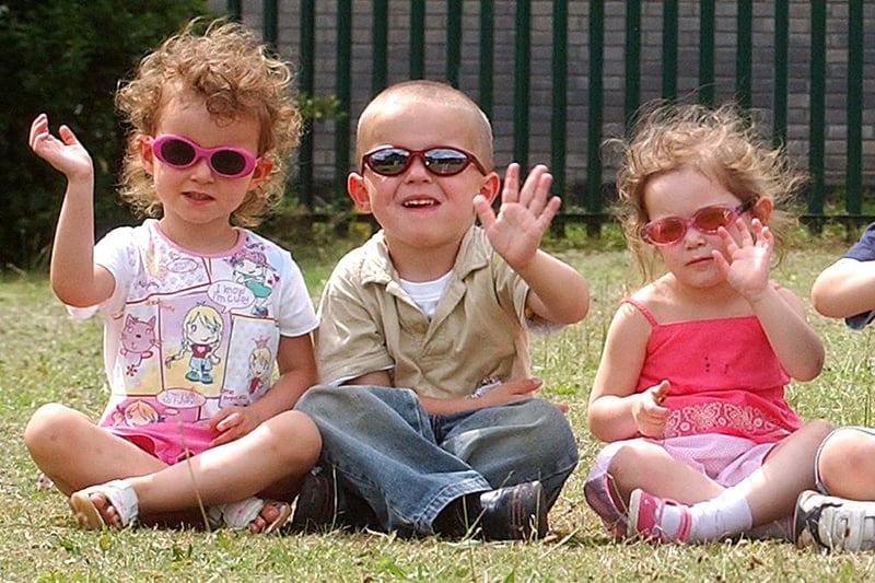 Shorts and shades day at the Positive Steps Nursery in Peterlee in 2006.