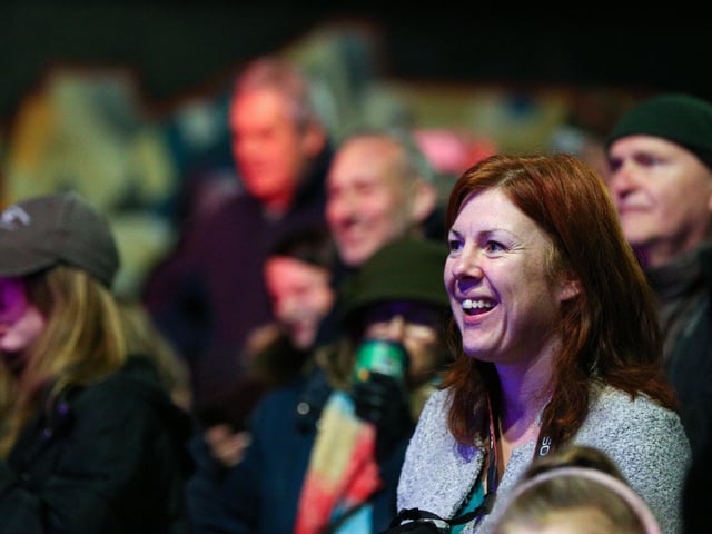 Crowds flocked to watch the Christmas lights switch on in Palmerston Road, Southsea. Picture: Chris Moorhouse (251121-30).