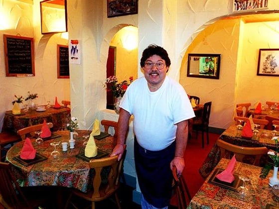 Pepe Scime, owner of the Mamma Mia Italian Restaurant on Langsett Road, Hillsborough. Sheffield, on January 6, 1998