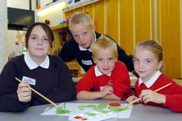 Year 8 pupils at Easington Community School were working with younger children from South Hetton on a painting project when this 2006 photo was taken.