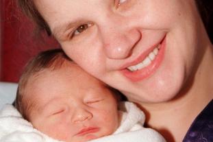 Susan Robinson with her son Aaron Robinson born in December 1998.