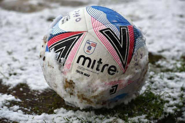 League 2 match ball.  (Photo by Eddie Garvey/MI News/NurPhoto via Getty Images)