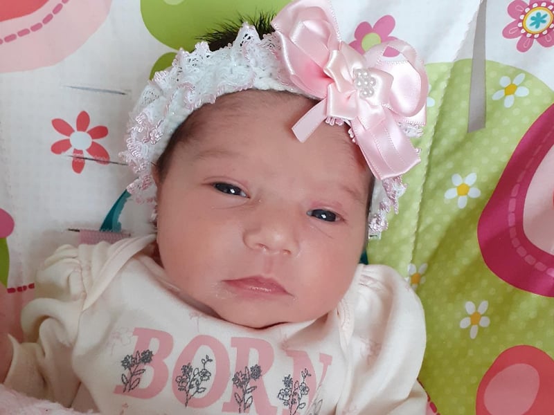 Michaela Davey, said: "Poppy Mae Davey Born 08/01/2021
Weighing 6Ib 4oz."