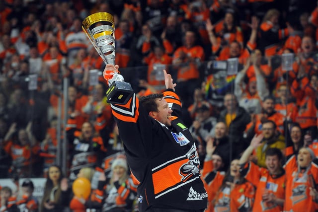 Jubilant scenes as Sheffield Steelers lift the Challenge Cup